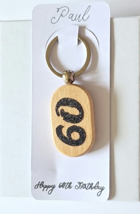 Customised wooden keyring